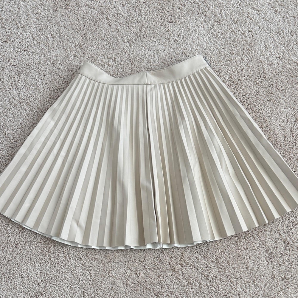 Express Pleather Pleated Skirt